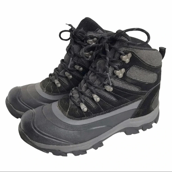 Lands End Mens High Top Hiking Boots Leather - Picture 1 of 8